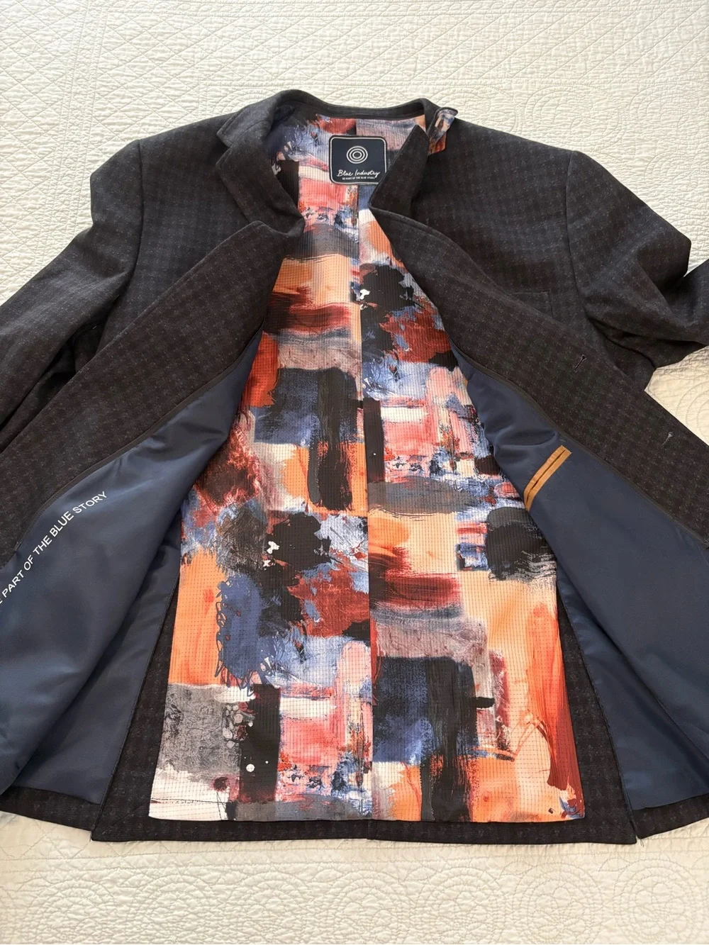 Blue Industry knit blazer sport jacket. Size 52.